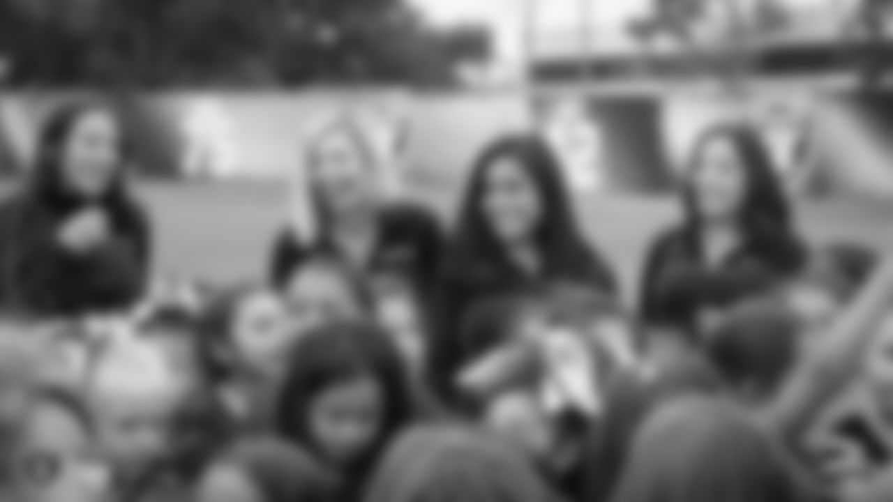 The Raiderettes, Junior Raiderettes, and parents on the second day of Junior Raiderettes practice at the Oakland Raiders Practice Facility, Sunday, August 19, 2018, in Alameda, California.