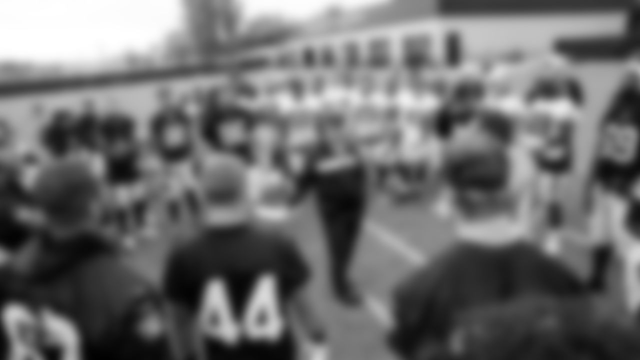 Oakland Raiders players and coaches on the field for a preseason practice at The Oakland Raiders Practice Facility, Tuesday, August 21, 2018, in Alameda, California.
