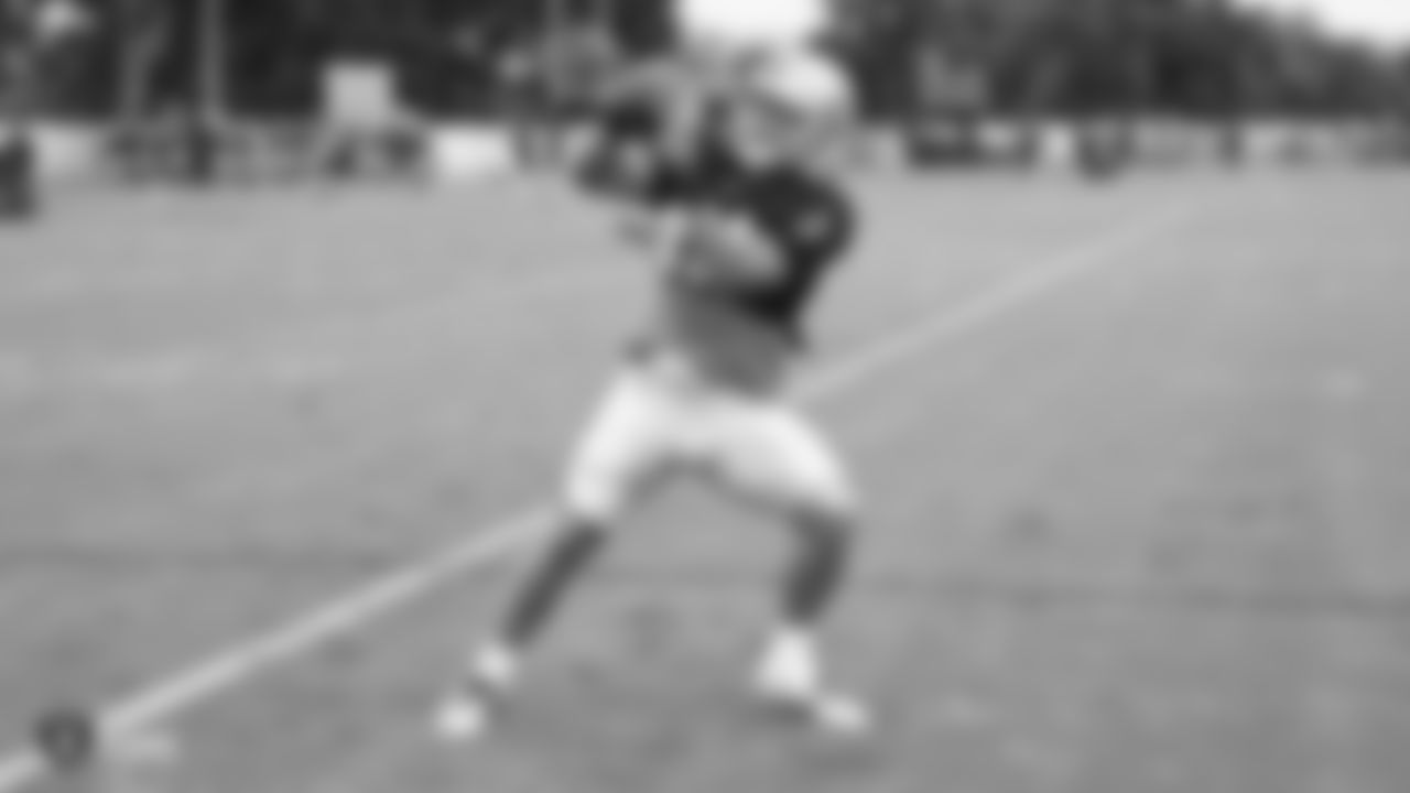 Oakland Raiders fullback Ryan Yurachek (44) on the field for a preseason practice at the Oakland Raiders Practice Facility, Tuesday, August 21, 2018, in Alameda, California.
