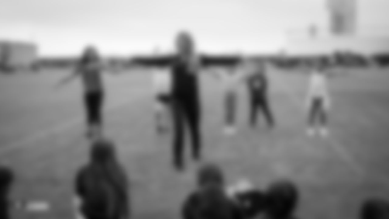 The Raiderettes, Junior Raiderettes, and parents on the second day of Junior Raiderettes practice at the Oakland Raiders Practice Facility, Sunday, August 19, 2018, in Alameda, California.