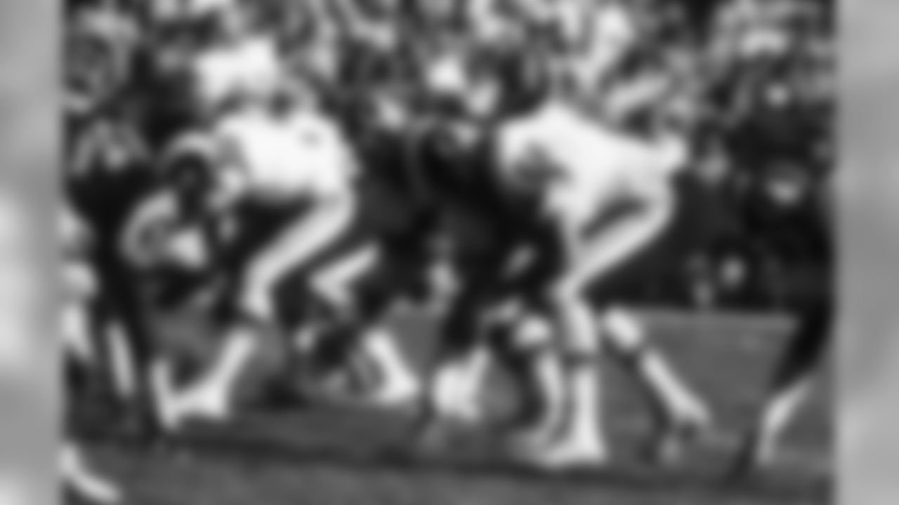 Washington Redskins tackle Joe Jacoby (66) gets set on the line during the Redskins 30-7 victory over the Los Angeles Rams on December 20, 1981 at Anaheim Stadium in Anaheim, California.