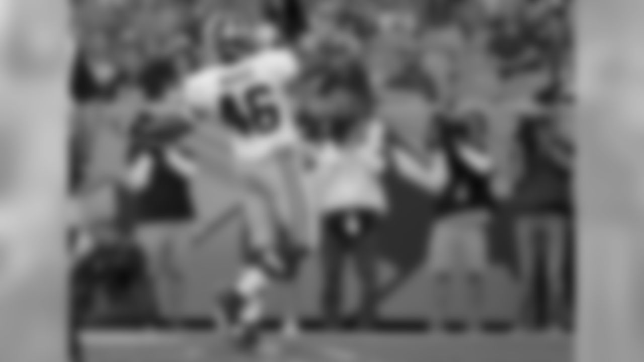 Alfred Morris celebrates with his patented home run swing after scoring a touchdown vs. the Broncos at Sports Authority Field at Mile High on Sunday, Oct. 27, 2013, in Denver.
