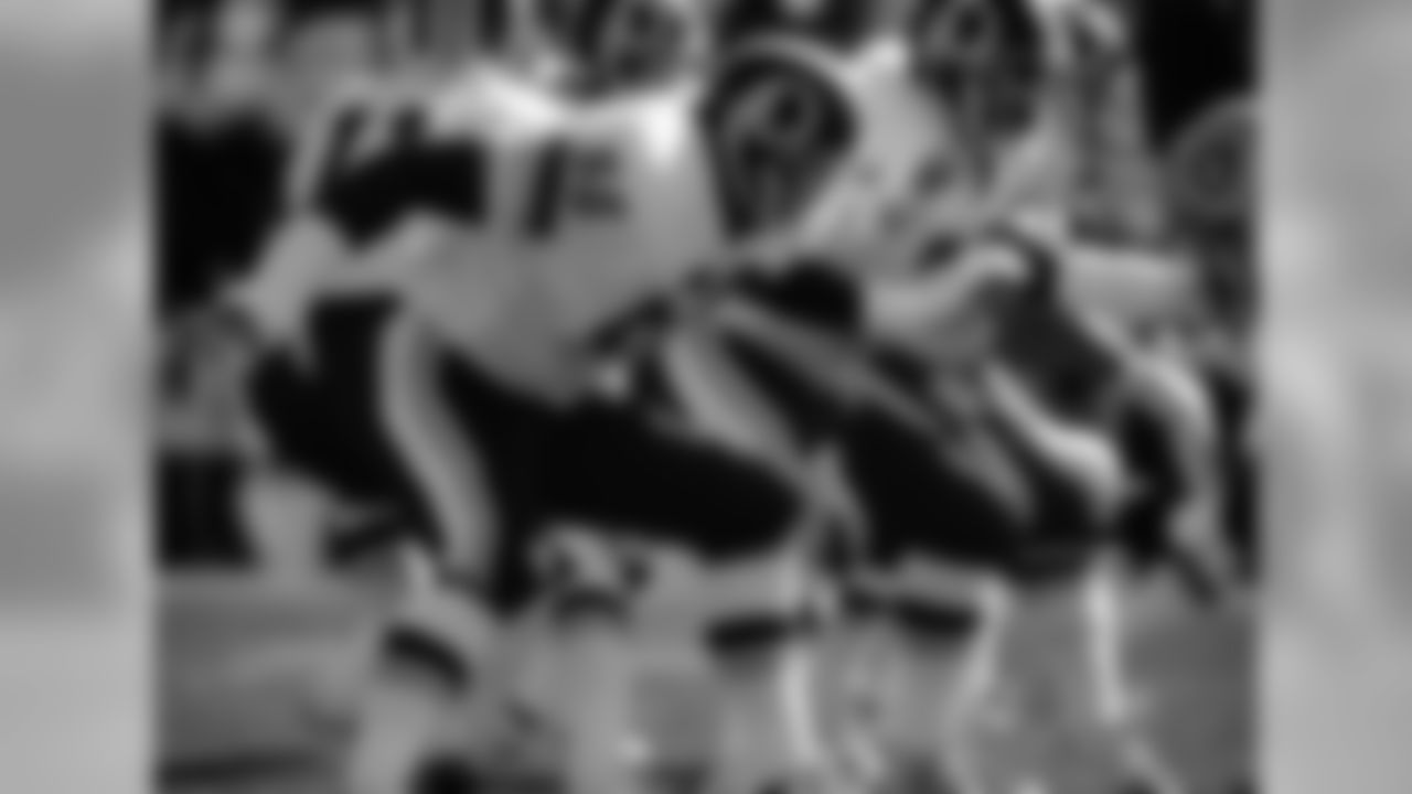 Washington Redskins tackle Joe Jacoby (66) as he drops back to pass block during the Redskins 37-24 loss to the Los Angeles Raiders on October 29, 1989 at the Los Angeles Memorial Coliseum in Los Angeles, California.