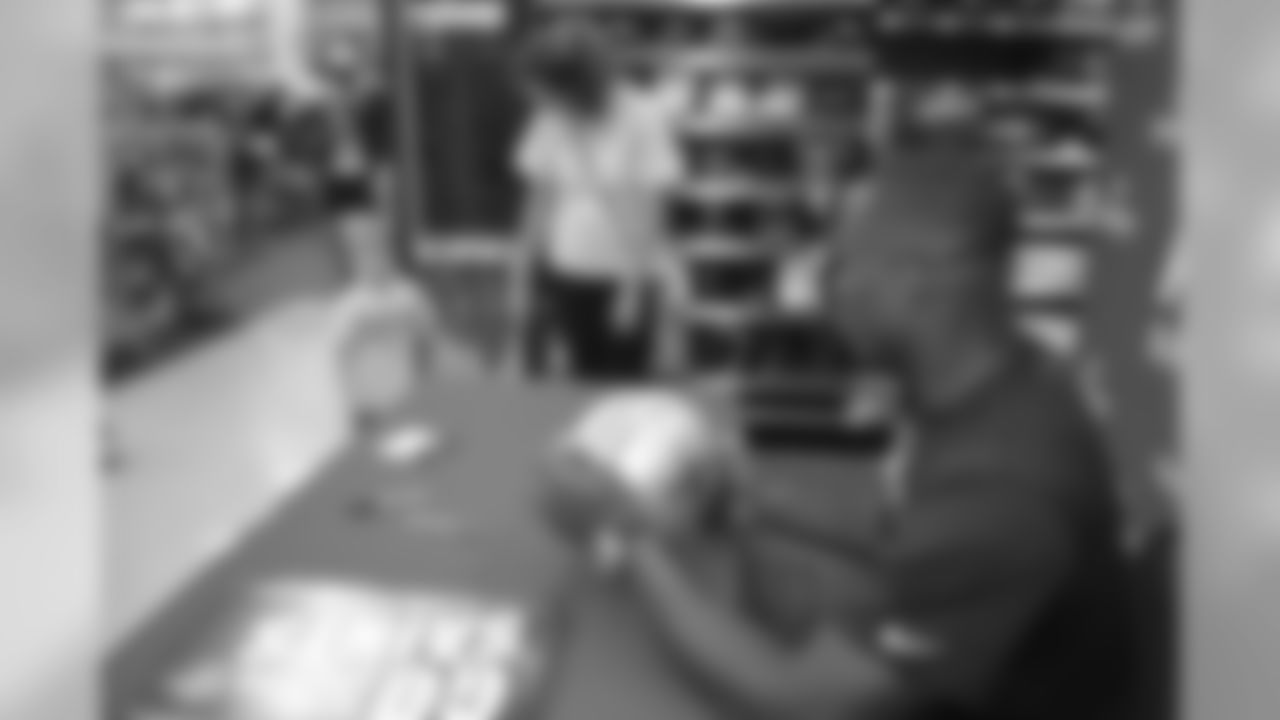 New Orleans Saints tight end Chris Manhertz met with Saints fans and signed autographs at Academy Sports and Outdoors in Kenner.