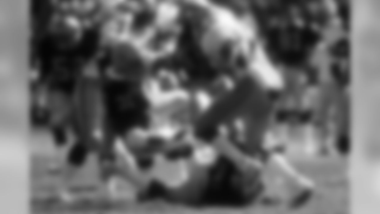 LOS ANGELES - OCTOBER 7: Safety Kenny Easley #45 of the Seattle Seahawks stops running back Derrick Jensen #31 of the Los Angeles Raiders at the Los Angeles Memorial Coliseum on October 7, 1984 in Los Angeles, California. The Raiders defeated the Seahawks 28-14. (AP Photo/NFL Photos)