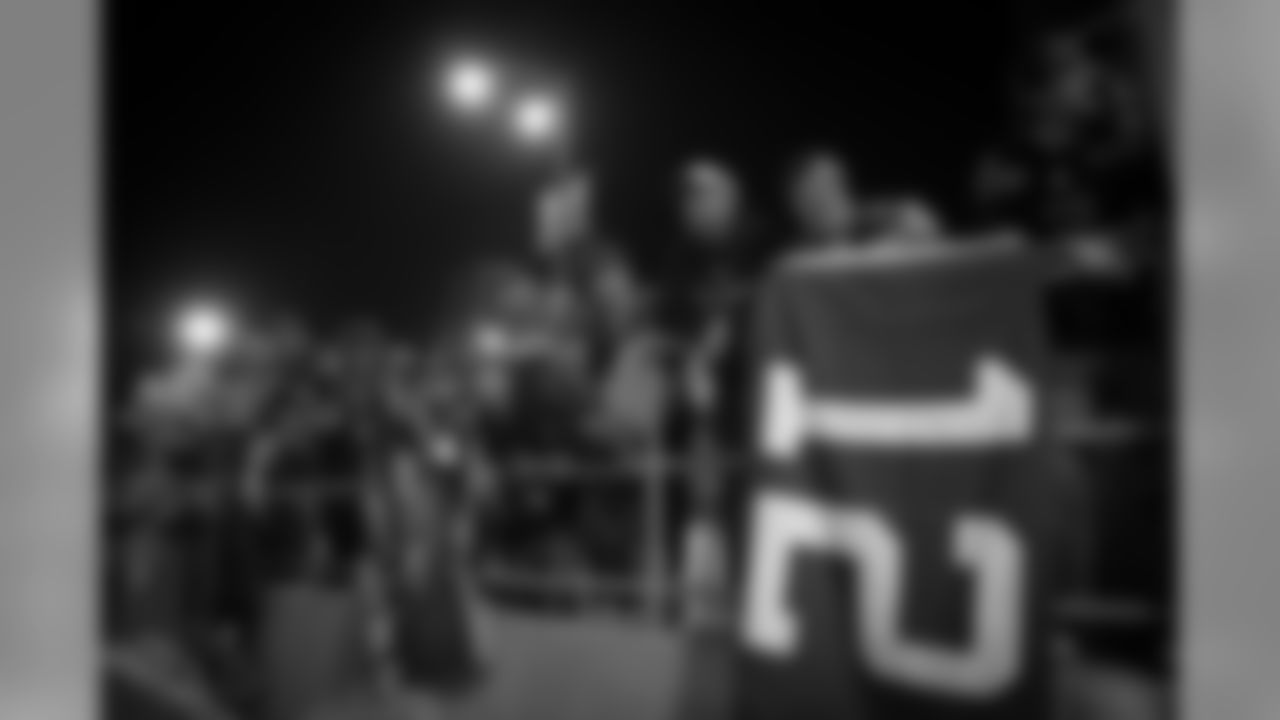Many of the same fans that greeted the team upon arrival where back surrounding the team's bus area after the game.