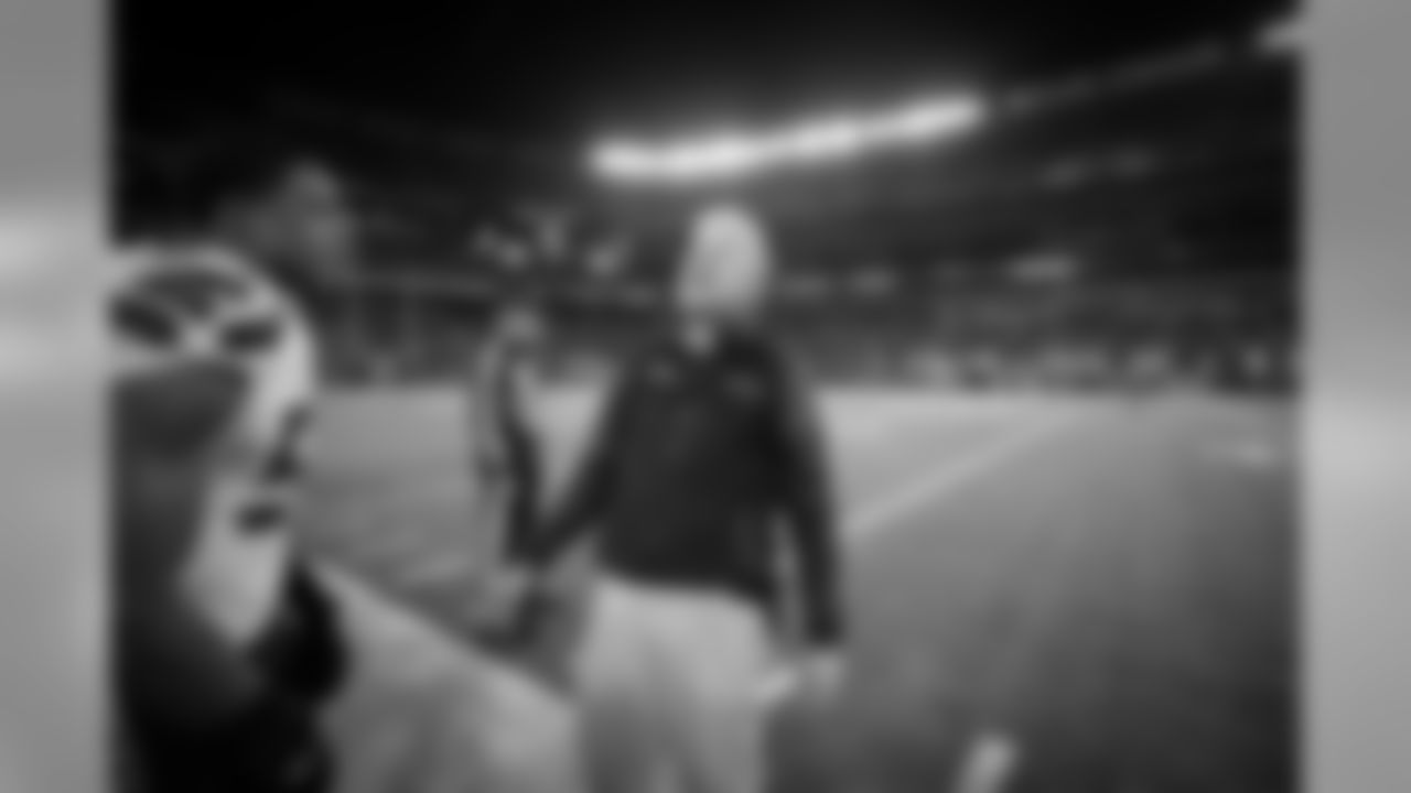 As the final minutes ticked down and with the outcome never in doubt, head coach Pete Carroll lets out a yell on the sidelines.