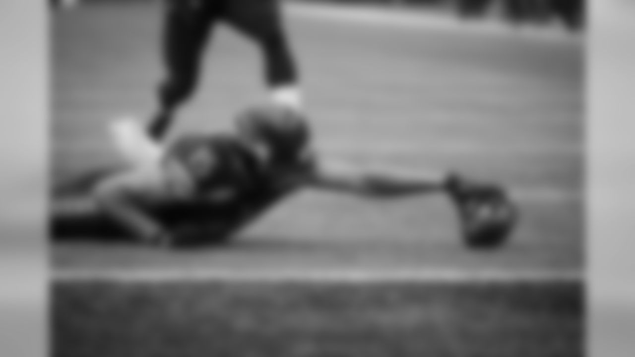 Seattle's Jermaine Kearse dove and reached out to down this punt by Jon Ryan at the St. Louis three-yard line.