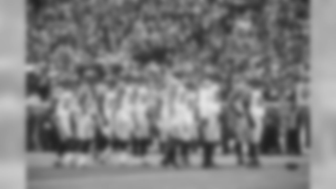 Seattle's defense waits for the Vikings to come to the line of scrimmage.