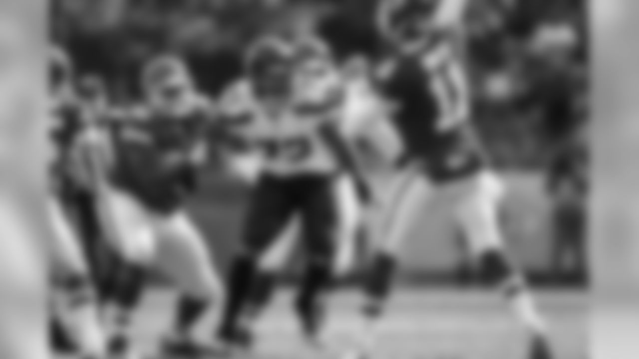 Defensive lineman Michael Bennett beat a Kansas City double-team, but was grabbed by the arm and held before he could put pressure on Chiefs quarterback Alex Smith. No penalty was called on the play.