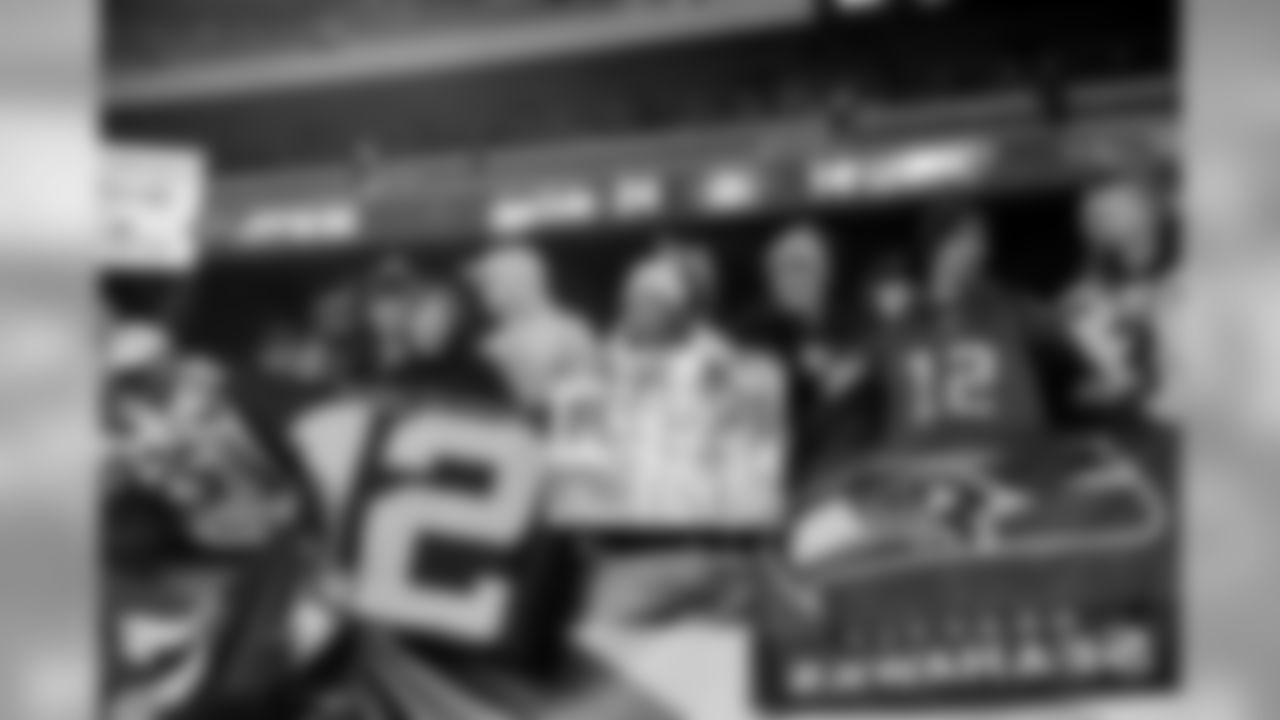 12's once again made themselves both loud and visible, then crowded down behind the visitor's bench at the end of the game to cheer the Seahawks.