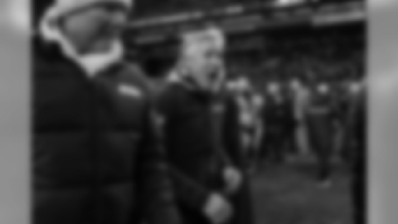 Head coach Pete Carroll walks off the field after the Seahawks won the NFC West.