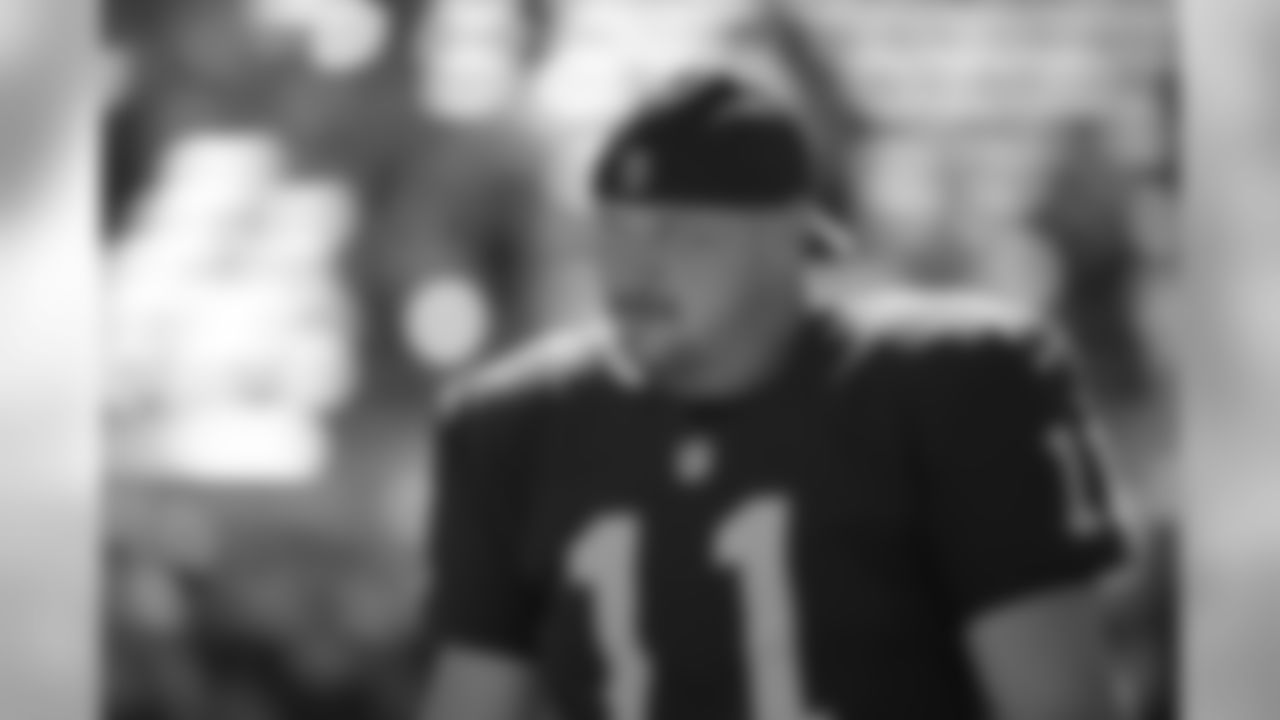 Oakland Raiders kicker Sebastian Janikowski (11) warms up before an NFL football game against the Jacksonville Jaguars in Jacksonville, Fla., Sunday, Oct. 23, 2016. (AP Photo/Phelan M. Ebenhack)