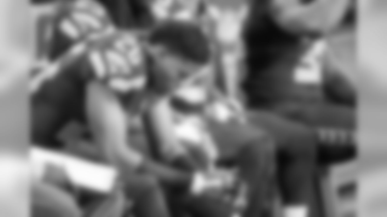 The Seahawks knelt in prayer after the game.