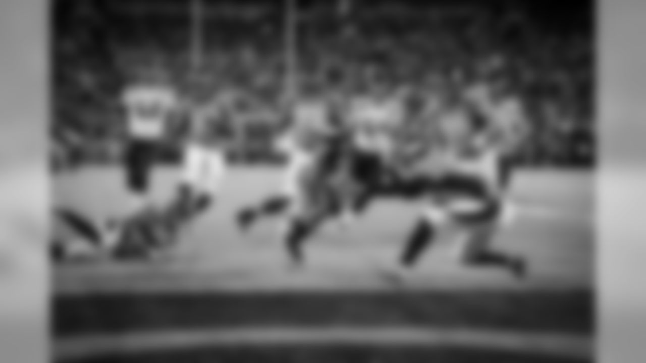 Wide receiver Doug Baldwin, who bristled at the description of Seahawks receivers as "average" and "pedestrian", dives into the end zone with Seattle's final touchdown of Super Bowl XLVIII