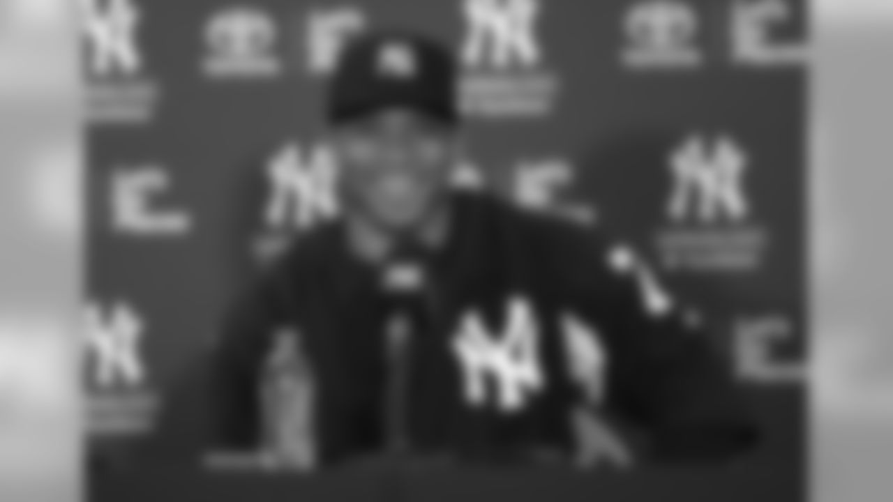 Seattle Seahawks quarterback Russell Wilson smiles during a news conference at New York Yankees baseball spring training camp, Monday, Feb. 26, 2018, in Tampa, Fla. (AP Photo/Lynne Sladky)
