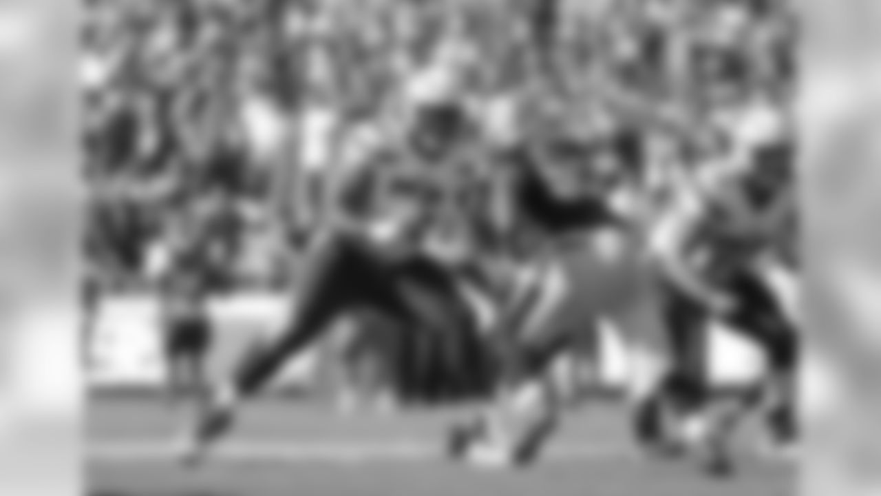 San Diego Chargers offensive lineman D.J. Fluker (76) pass blocks during an NFL game against the New Orleans Saints on Sunday, Oct. 2, 2016, in San Diego, Ca. The Saints won the game, 35-34. (Greg Trott via AP)