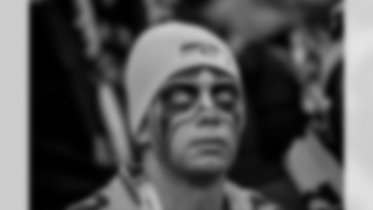 It's nearly Thanksgiving, but this member of the 12's was costumed more for Halloween complete with scary green contact lenses.