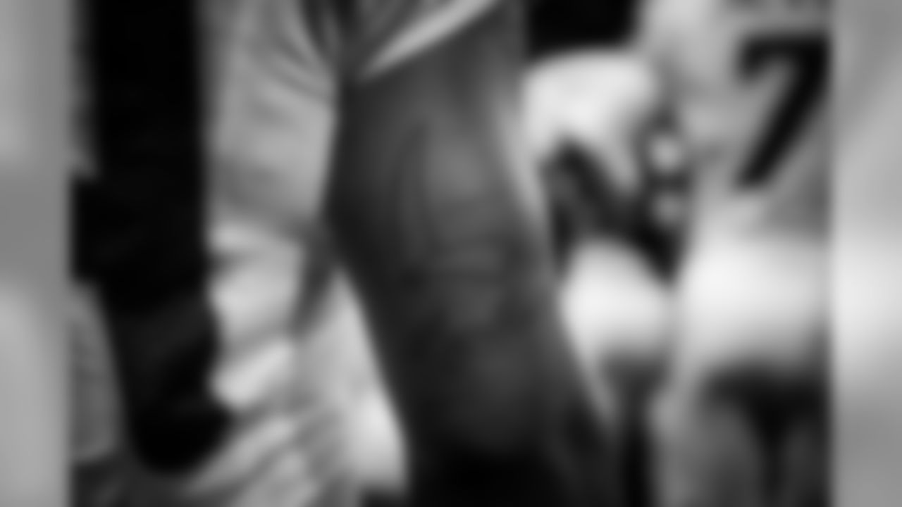 Marshawn Lynch's right arm bears this tattoo.