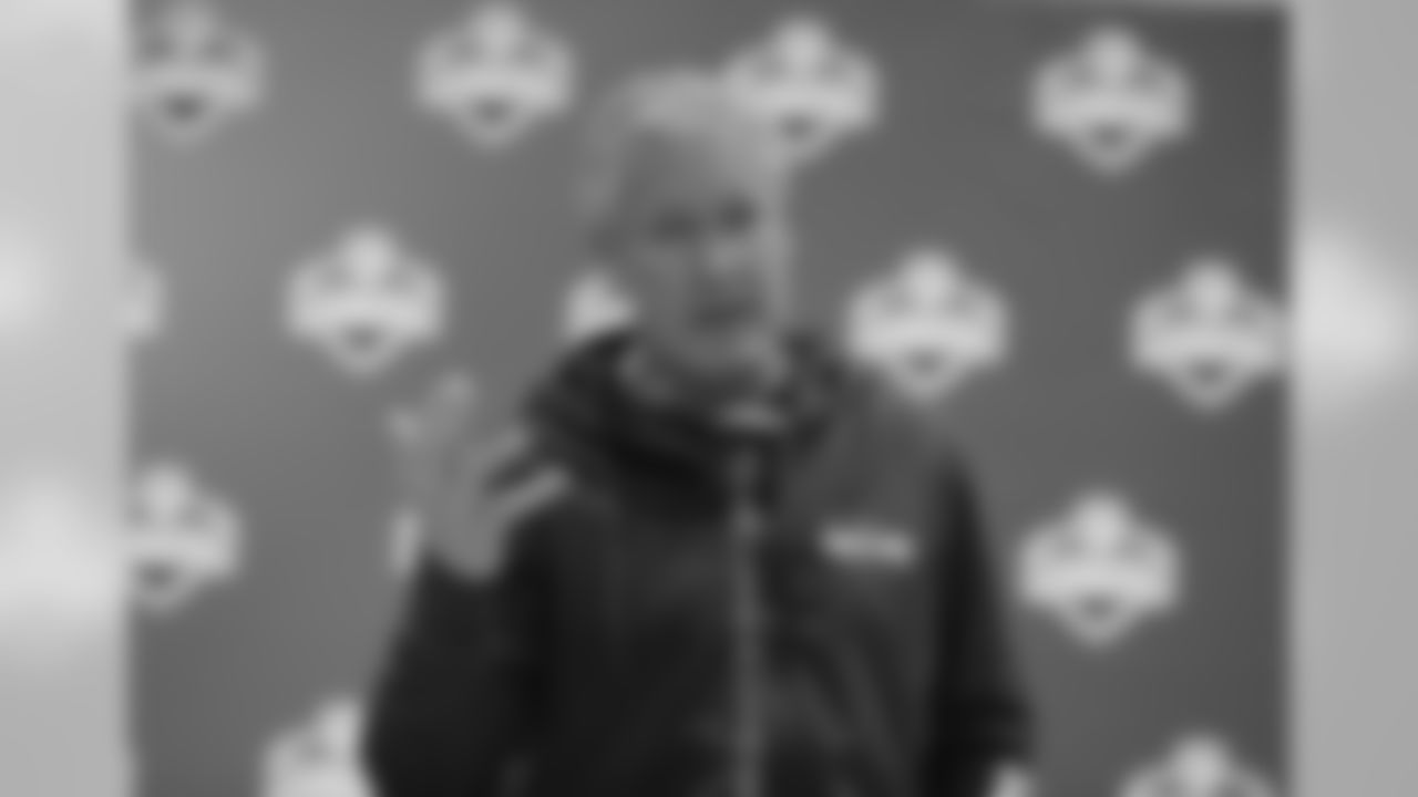 Seattle Seahawks head coach Pete Carroll speaks during a press conference at the NFL Combine in Indianapolis, Thursday, March 2, 2017. (AP Photo/Michael Conroy)