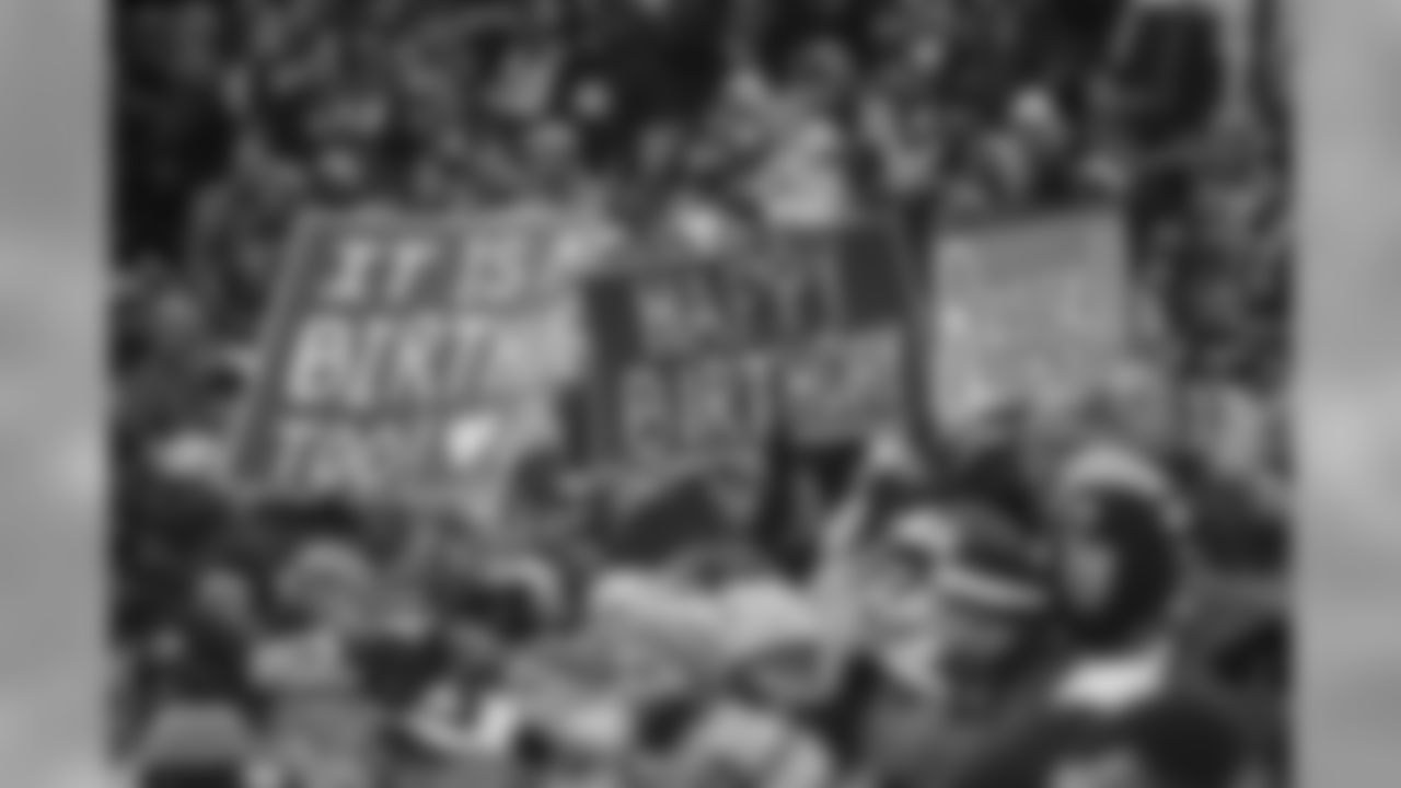 Seahawks fans in the south end zone wished a happy birthday to quarterback Russell Wilson, who threw five touchdown passes on his 27th birthday.
