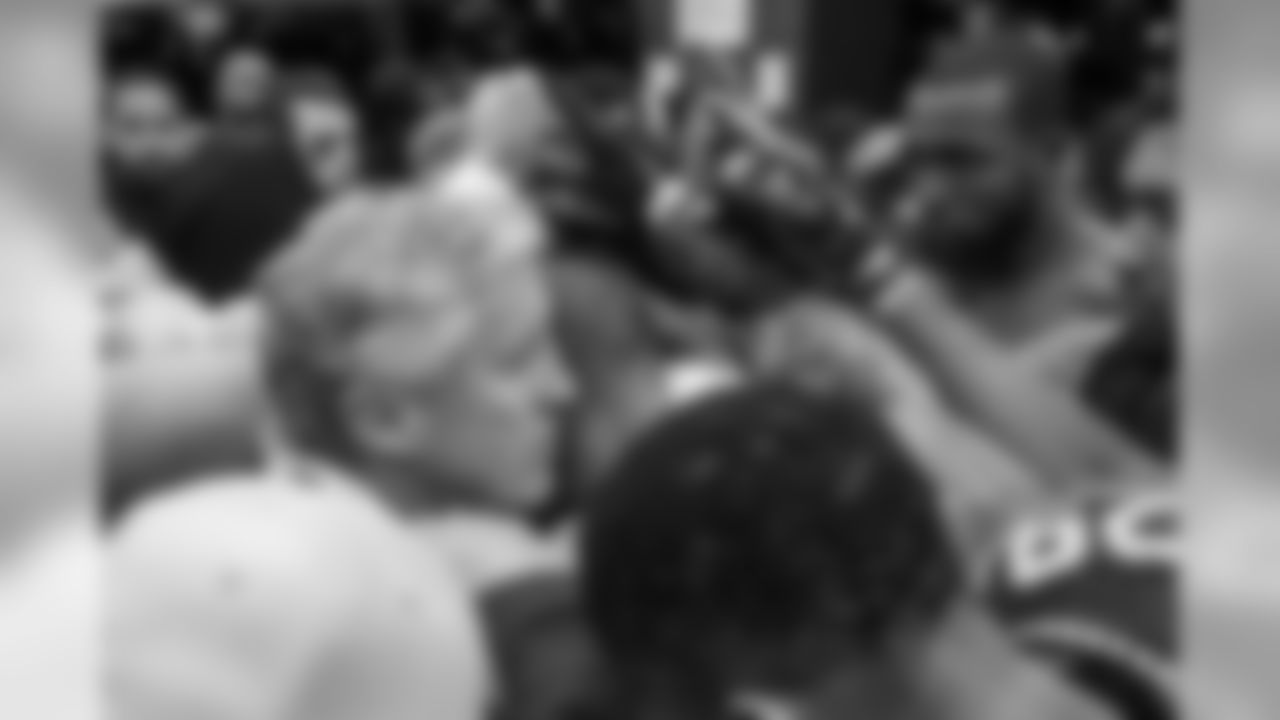 Head coach Pete Carroll and his players and coaches gathered one last time as the season ended in Carolina.
