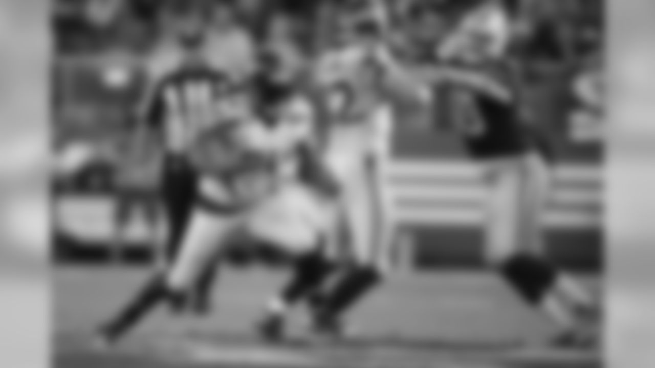 Once the game began, the Seahawks worked quickly to establish the run. Running back Marshawn Lynch (hear being helped by the block of Luke Willson) carried nine times and scored a touchdown on the opening drive.