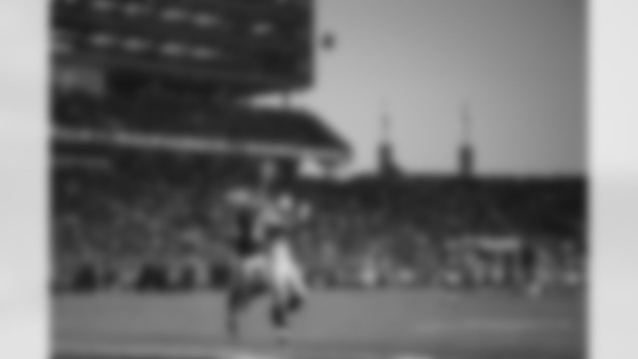 Tyler Lockett looks up to find Russell Wilson's pretty 43-yard touchdown pass headed towards him in the second quarter.