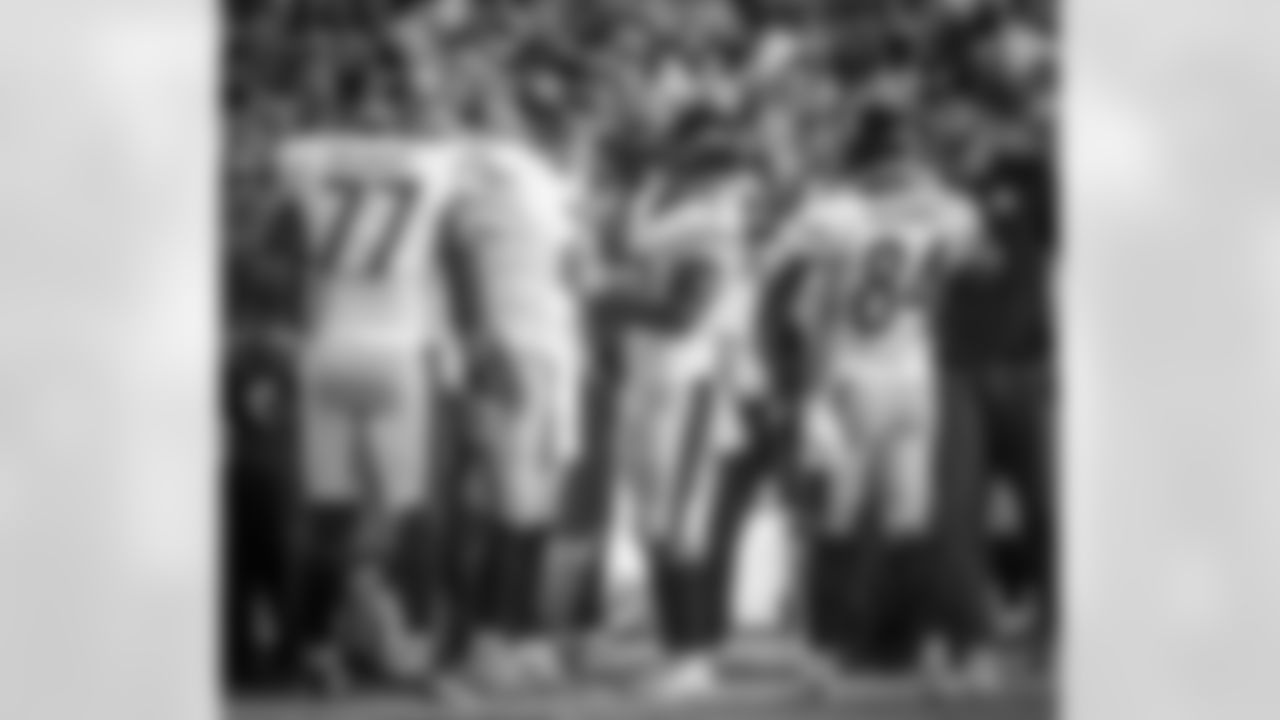 Marcus Gilbert, Ben Roethlisberger, Eli Rogers and Antonio Brown