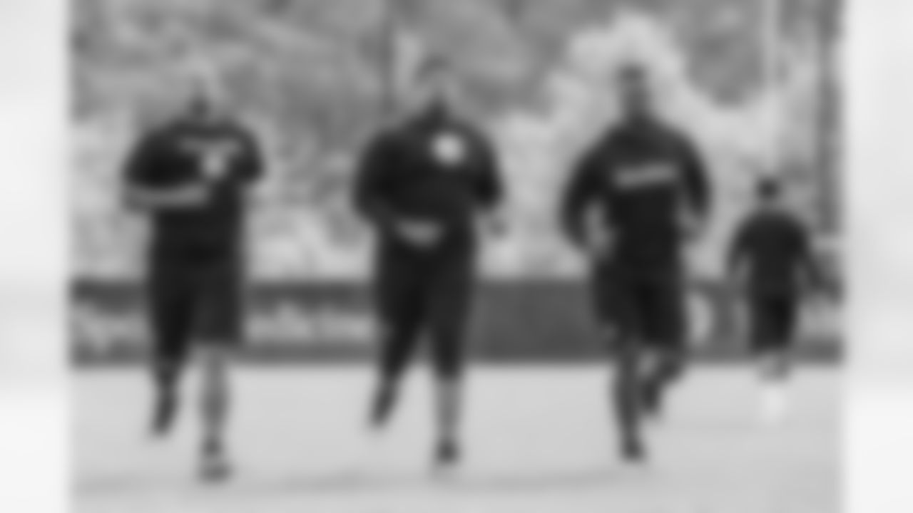 Left to Right: Ryan Harris, Ramon Foster, Marcus Gilbert.