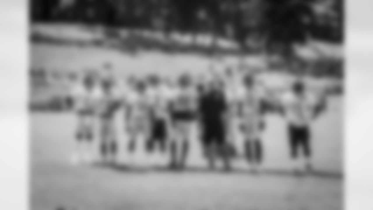 JuJu Smith-Schuster, Antonio Brown, Marcus Tucker, Canaan Severin, Darrius Heyward-Bey, Dan Rooney, Justin Hunter, and Demarcus Ayers