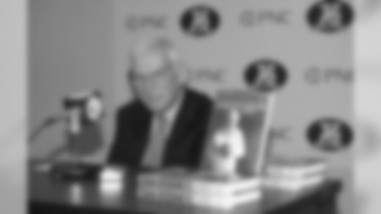 Dan Rooney during a press conference announcing the release of his autobiography.