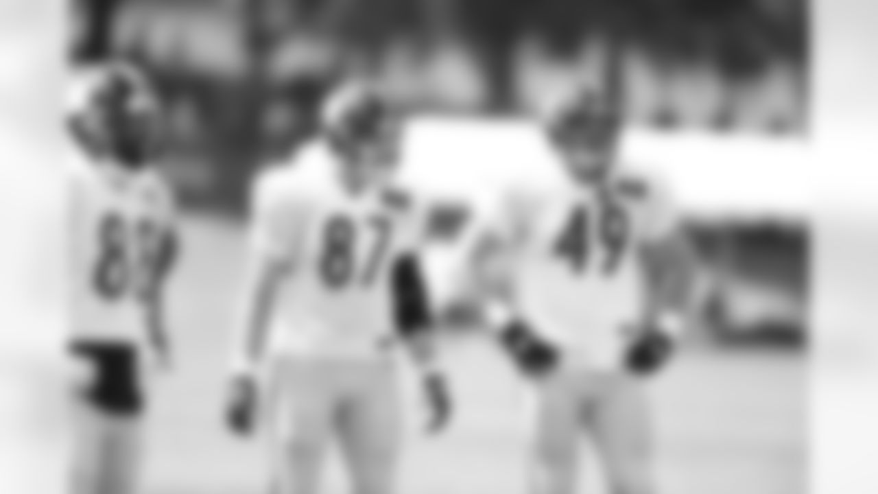 TEs Paul Lang (87) and Michael Cooper (49)