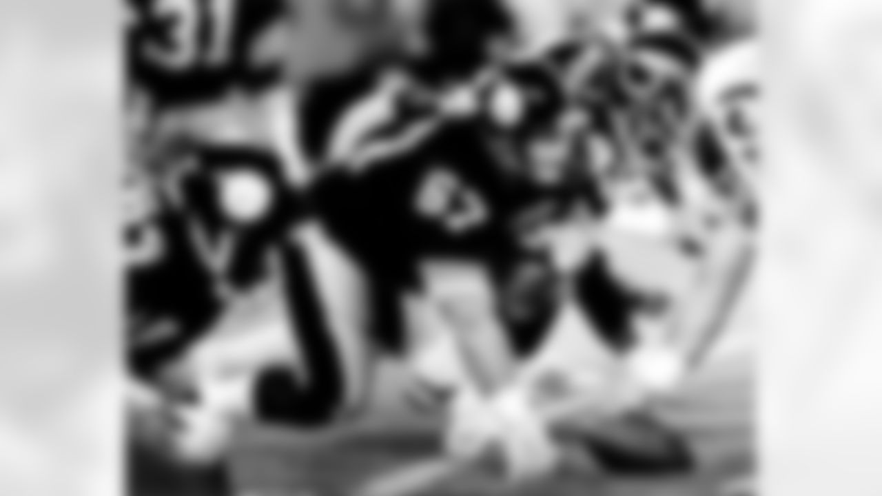 1976 Gary Dunn: By the time the Steelers picked Gary Dunn, the original Steel Curtain was showing signs of rust, what with Joe Greene and L.C. Greenwood both being seven-year veterans. Dunn, a defensive tackle and then a nose tackle when the Steelers switched to a 3-4, led the team in sacks in 1981 and tied for the lead in 1982, and he finished his career with 35.5. Two Super Bowl rings.
