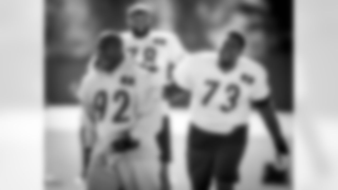 James Harrison, Ramon Foster and Alejandro Villanueva