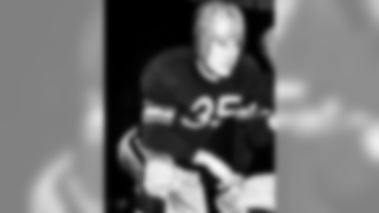 1942 BILL DUDLEY: Since the NFL-AFL merger in 1970, the Pittsburgh Steelers have rushed for more yards than any other team in the league, and their edge is not insubstantial. So, who is the last Steelers back to lead the NFL in rushing? Wrong, it was Bill Dudley, a tailback in the teams single-wing offense during his era. Dudley led the NFL in rushing twice during his time with the Steelers, first as a rookie with 696 yards on 162 attempts, and then his 1946 season was an all-timer. In 1946, Dudley led the NFL in rushing (604 yards on 146 attempts), but he also led the NFL in punt returns (385 yards on 27 returns for a 14.3 average), and he led the NFL in interceptions (10 that he returned for 242 yards), and he led the NFL in fumble recoveries (seven). He also served as the teams punter with a 40.2 average, and he passed for 438 yards and two touchdowns. Hall of Fame, Class of 1966.