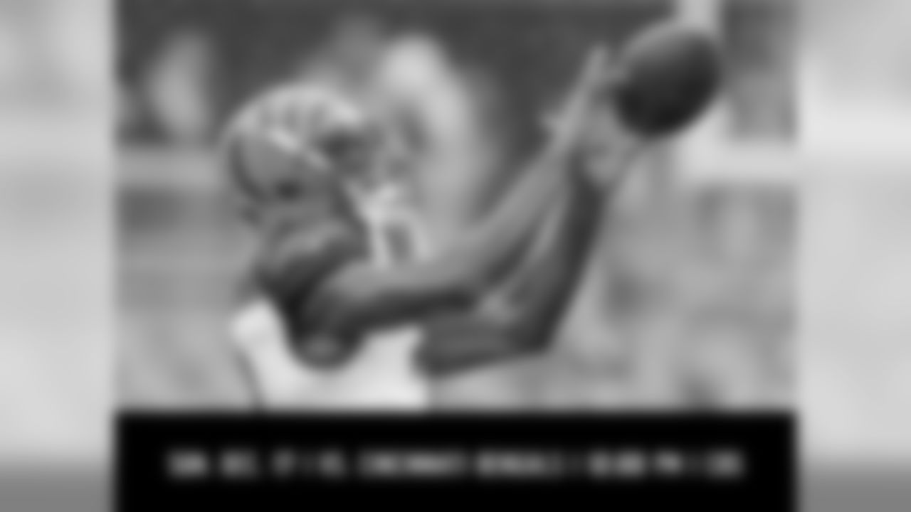 In nine games last season, WR A.J. Green had 66 receptions, 964 yards and four touchdowns before a season-ending injury.