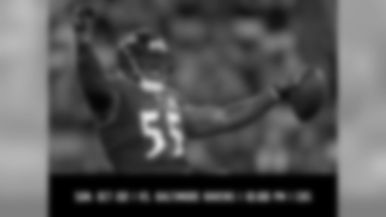 LB Terrell Suggs compiled three forced fumbles in his 13th season with the Baltimore Ravens in 2016.