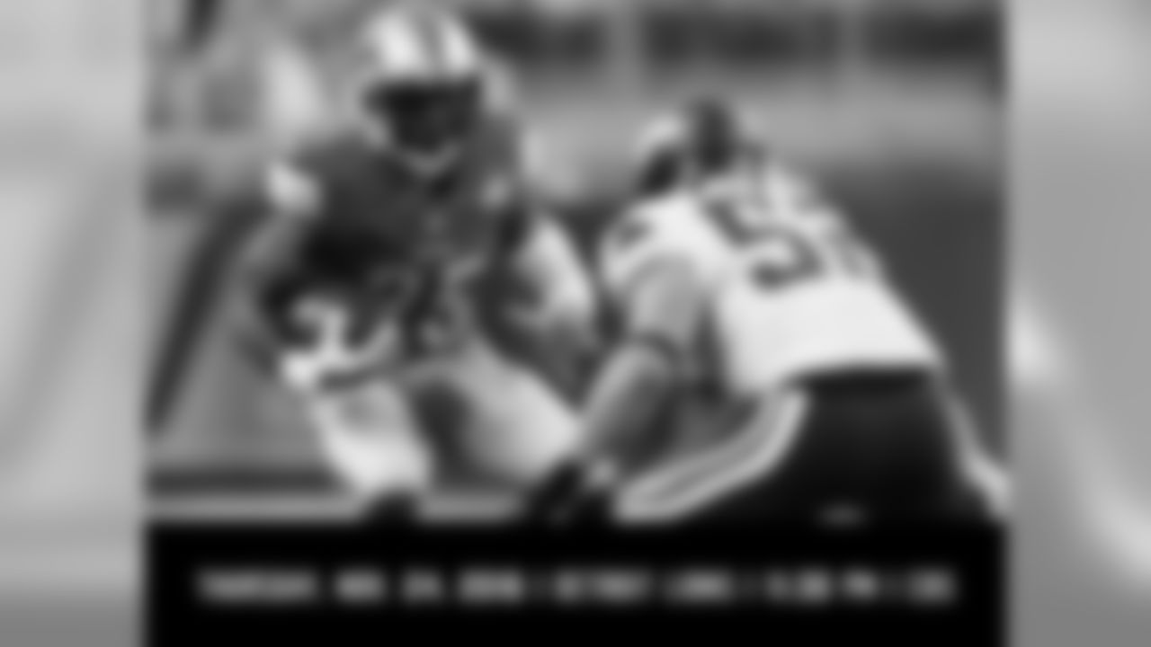 Theo Riddick had five receptions for 41 yards against the Vikings in September.