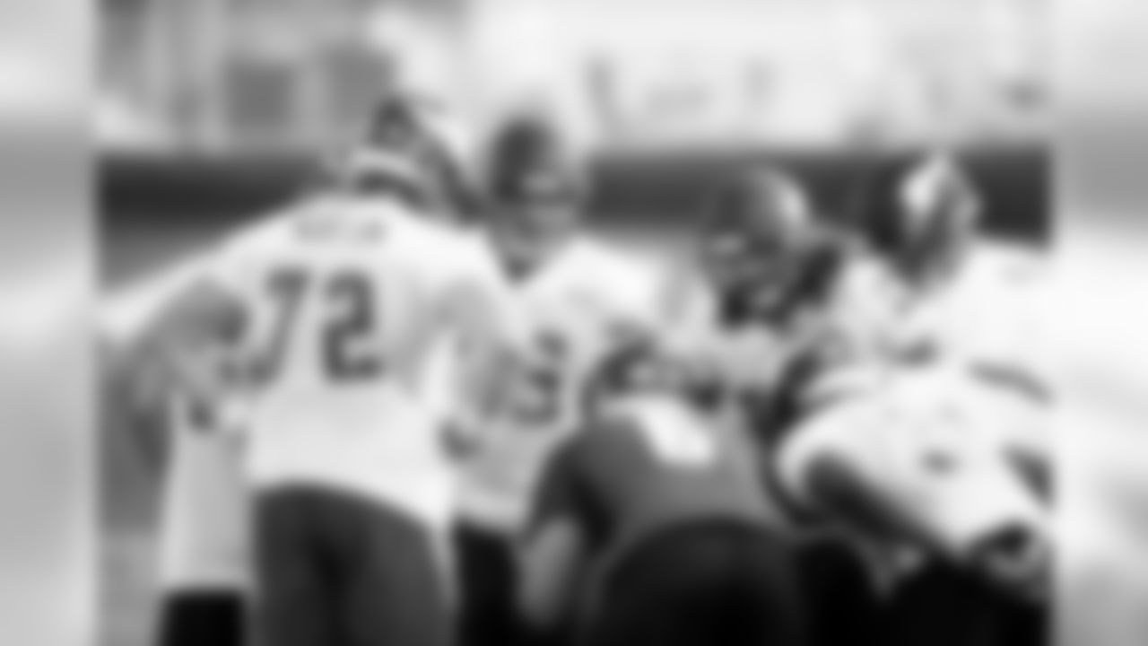 An image from July 25, 2018 of rookie training camp practice at TCO Stadium in Eagan, MN.