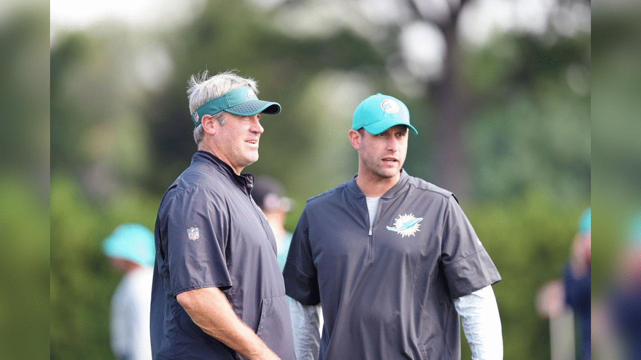 Eagles head coach Doug Pederson and Dolphins head coach Adam Gase