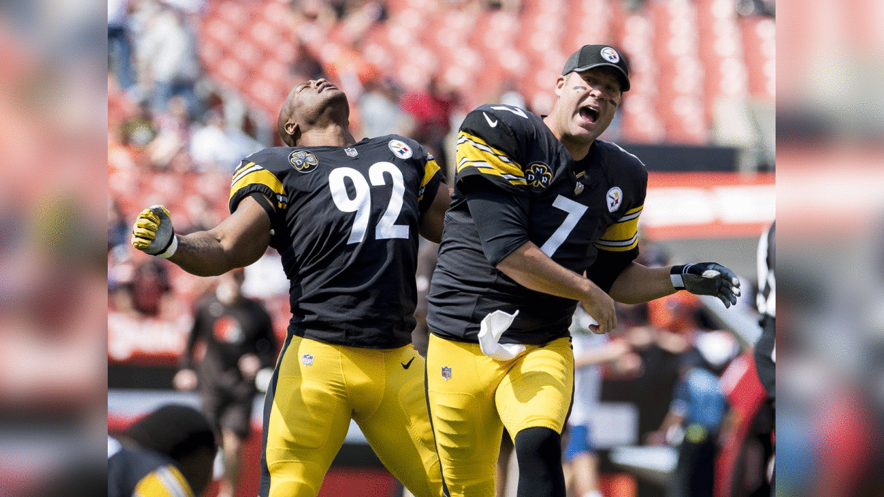 James Harrison and Ben Roethlisberger