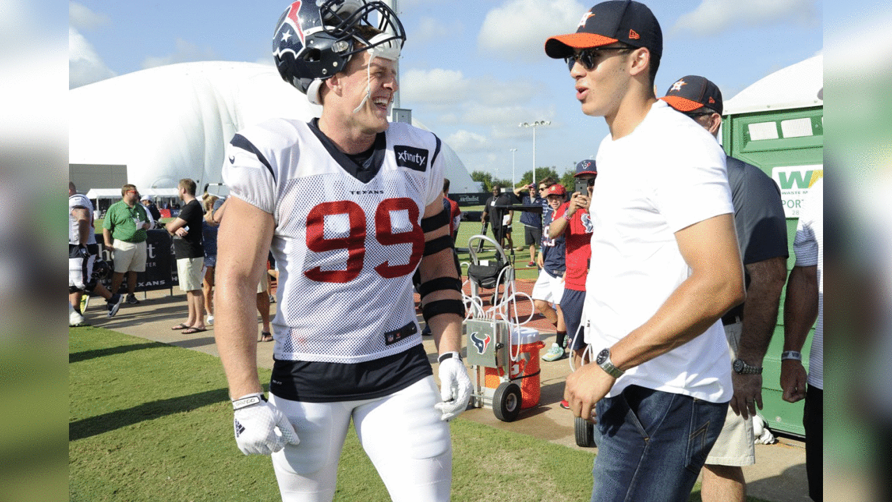 J.J. Watt and Carlos Correa, August 2015