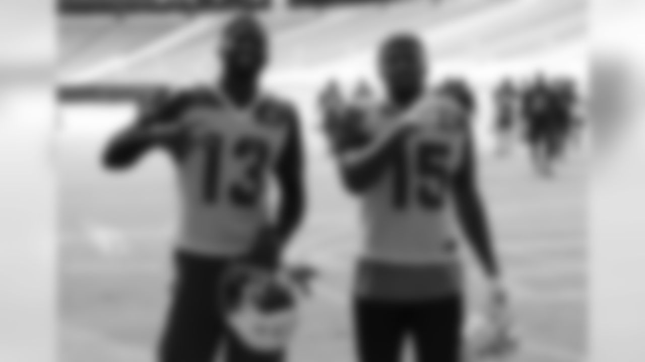WRs Jaron Brown and Jeremy Ross