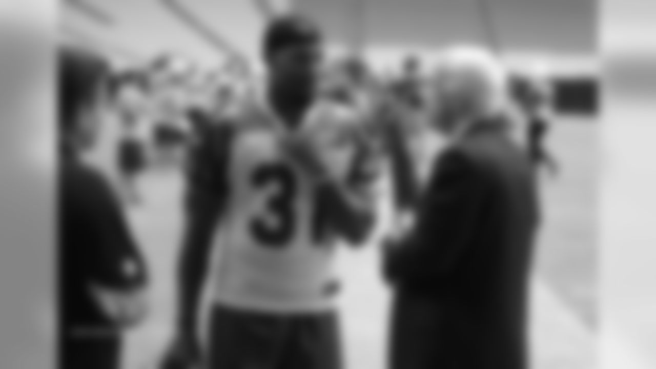 RB David Johnson and Senator John McCain