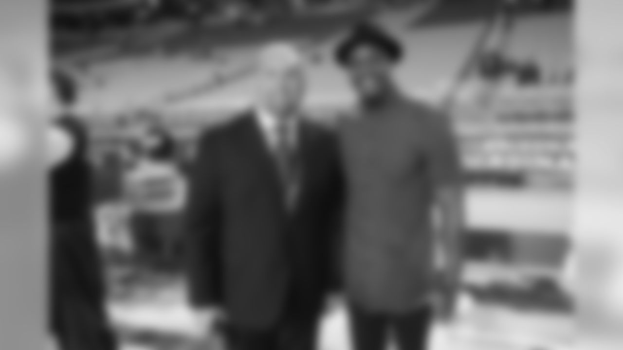 Keim with former Cardinals S Adrian Wilson