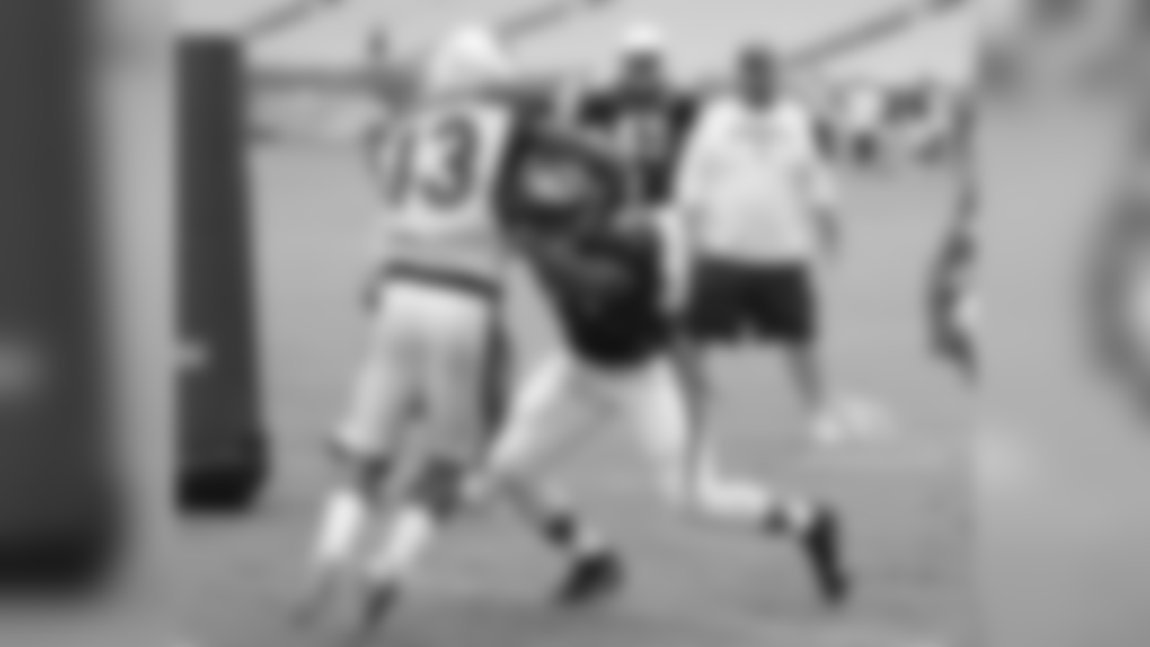 RB David Johnson vs. LB Haason Reddick in pass protection drill