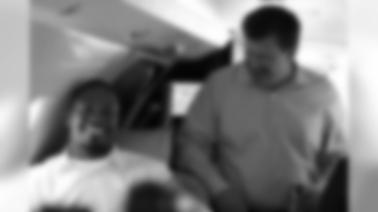 David Johnson and Michael Bidwill have a laugh