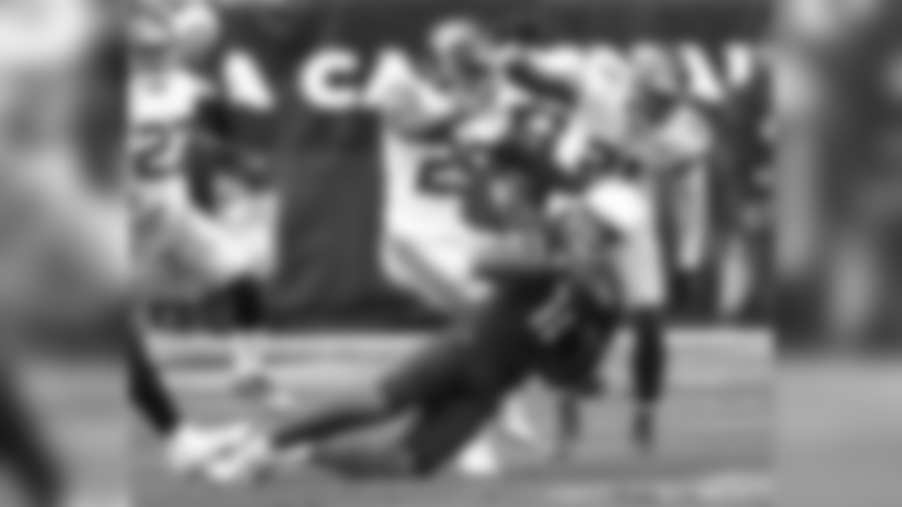 WR Larry Fitzgerald makes a tough catch on a flea-ficker