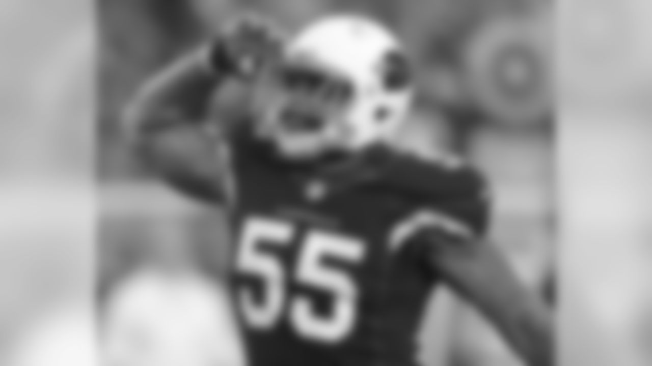 2013: LB John Abraham celebrates a sack